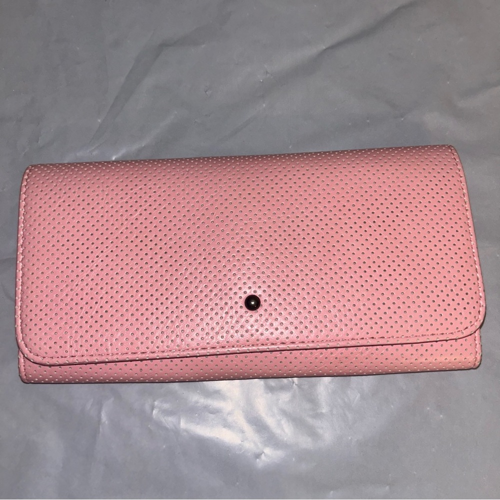 Pink Vegan Leather Wallet Womens